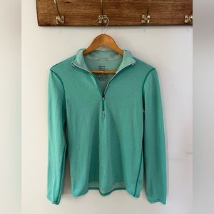 Patagonia women’s capilene 3 midweight quarter zip (light teal), size small